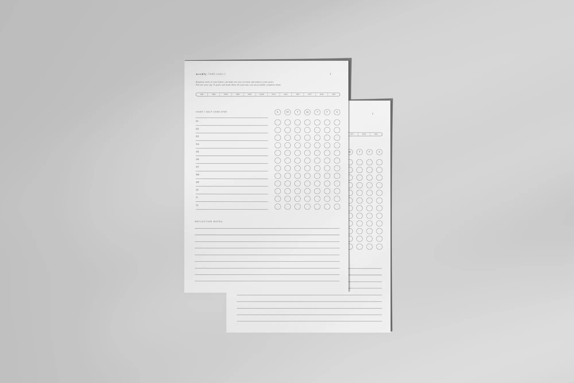 A colour-coded grid showing seven days of habit completions across four tracked routines